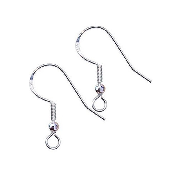 100 Sterling Silver Filled Flat Ear Wires - French Hook Style, 21 Gauge, USA Made