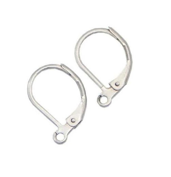 100pcs #306389 10pcs 50pcs Sterling Silver Shield Earring Leverbacks