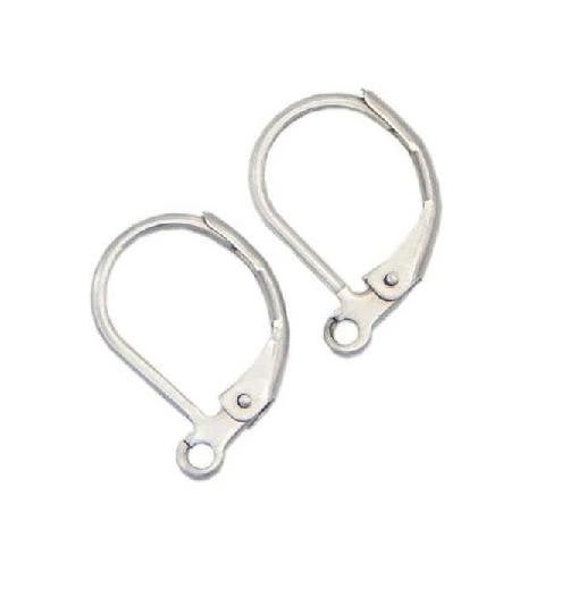 100PCS Silver French Earring Hooks Round Lever Back Earwires Jewelry  Findings