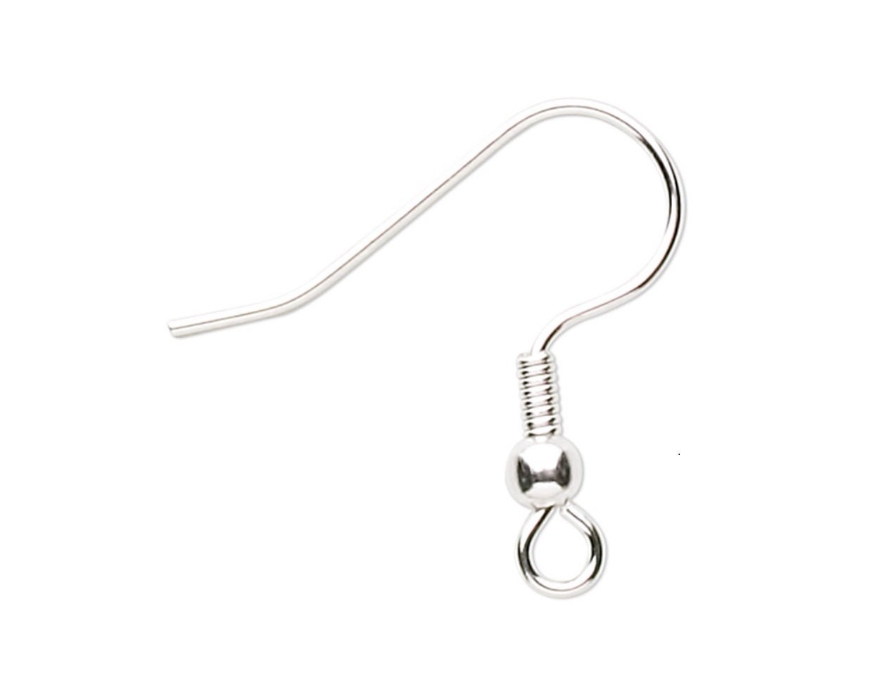 50,100,150,200Pcs Rhodium Earring hooks, Earwires Fish Hook Jewellery  Findings--Nickel free, lead free and cadmium free earwire