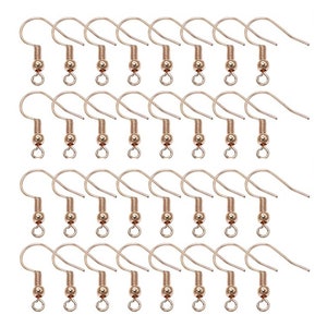 10-50 pcs 18K Gold Plated Earring Hooks Ear Wires, 18KGP Gold French Hooks, Gold Fish Hook, Gold Earwires, Gold Findings for Earring Making image 2