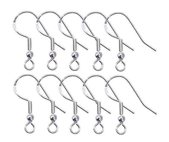 Real 925 Sterling Silver Earring Hooks Hypoallergenic Earring