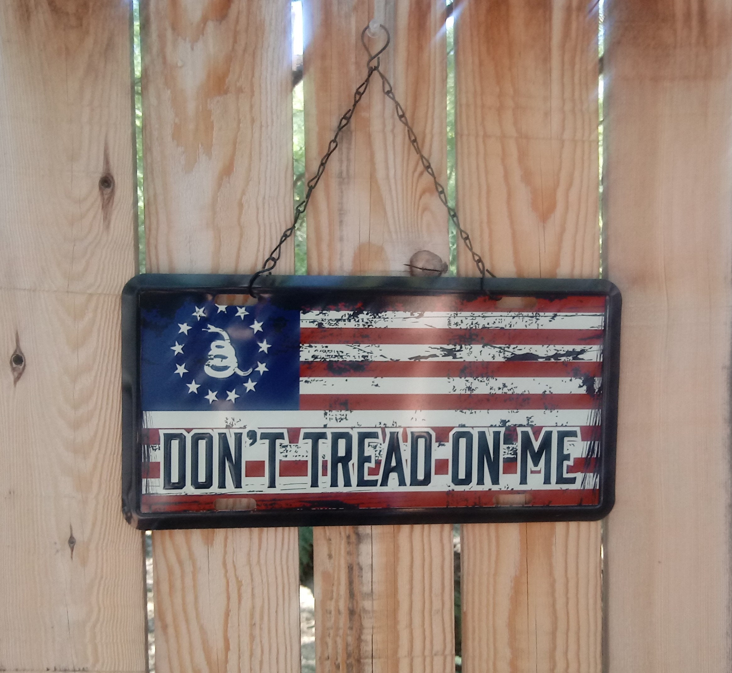 Don't Tread On Me Metal Flag Sign American USA Flag Wall | Etsy
