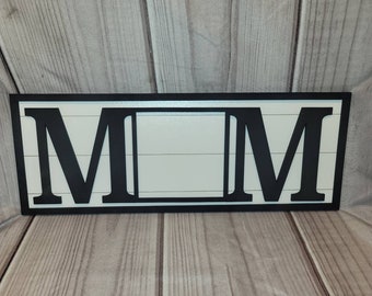 Ship lap Horizontal MOM Interchangeable Frame | Mother's Day Home Décor | Modern Farmhouse Décor | Mom Gift | Mom Home Decor | Wooden