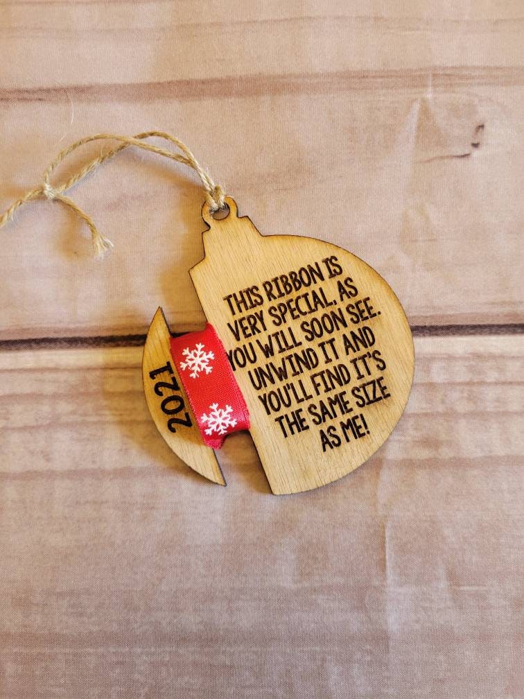 Measuring Ribbon Ornament 2021 My Size Ribbon Christmas Ornament | Measure Baby | Measure Kid ...