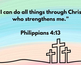 Children's Bible Verse Cards (10 Different Cards) PDF File - Digital Only - You print or use however you would like - Rainbow Cross Design