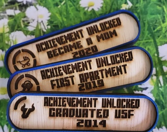 5.5" x 1.5" Achievement Unlocked Gamer Milestone Magnet |