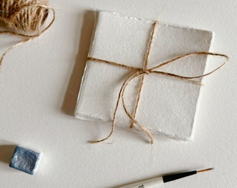 10 Hahnemühle 300gsm watercolour paper squares | White cold pressed paper | 10x10cm paper squares | Watercolour paper | Paper bundle
