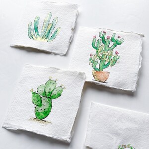Kaktus Karten | Handgemachte Grußkarten | Handgemachte Briefumschläge | Keep Growing Karte | Aquarell