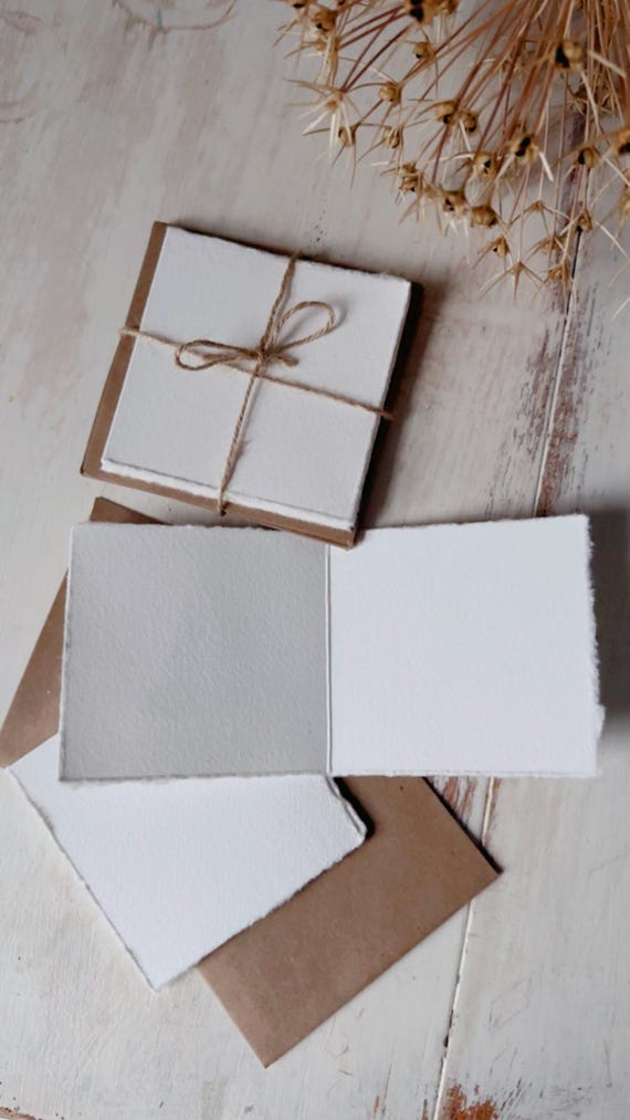 10 Blank cards | Watercolor Cards |Hahnemühle 300gsm | White cold pressed paper | Cards and envelopes for crafting | Watercolour paper |