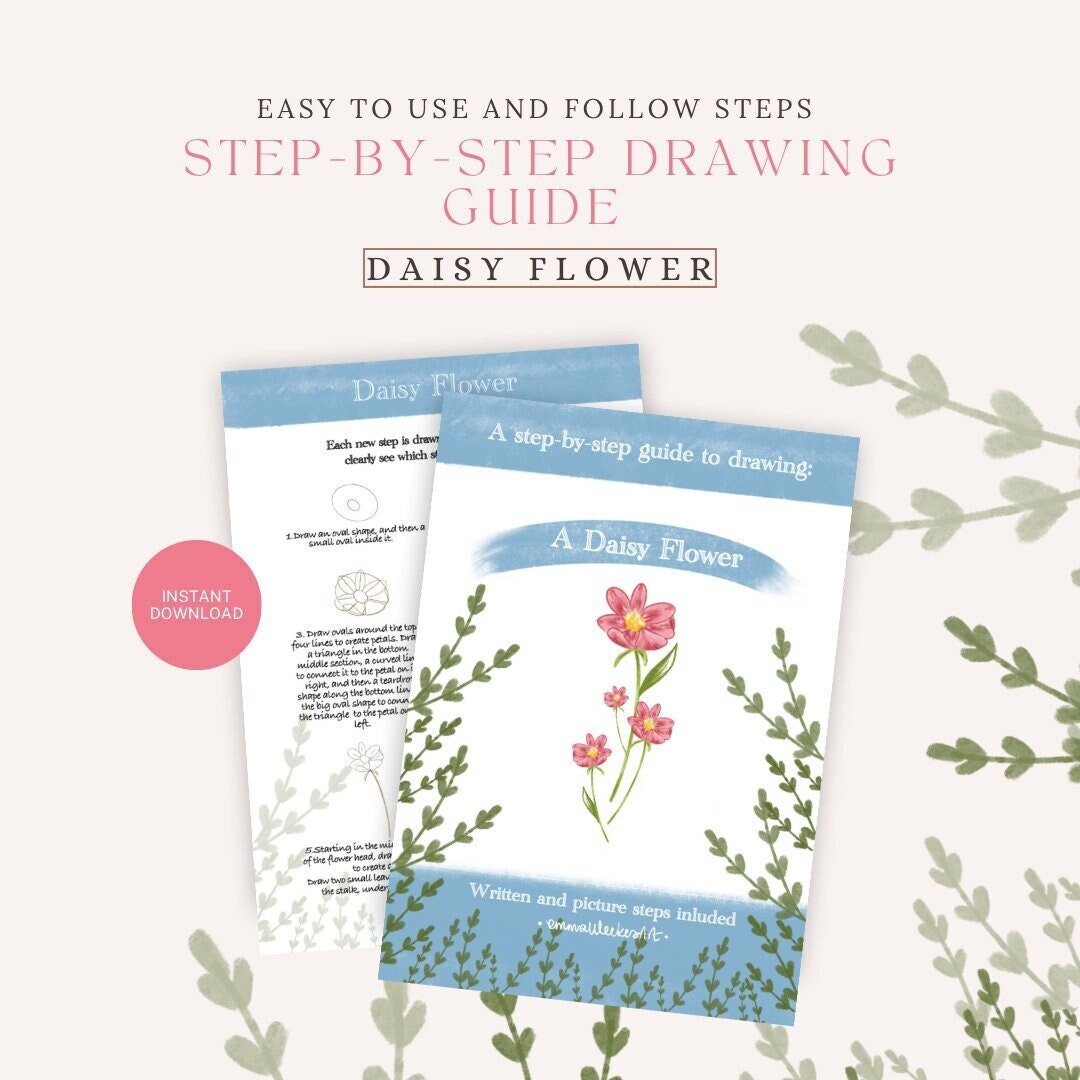 Flower Drawing Guide | How to Draw a Flower | Digital Step-by-step ...