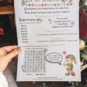 Elf 67 Challenge Printable | Elf Activity Sheet | Christmas Maths ...