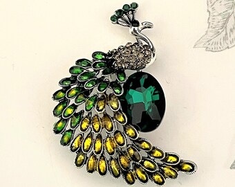 Peacock Rhinestone Jewelry Brooch pin jewelry  BX36