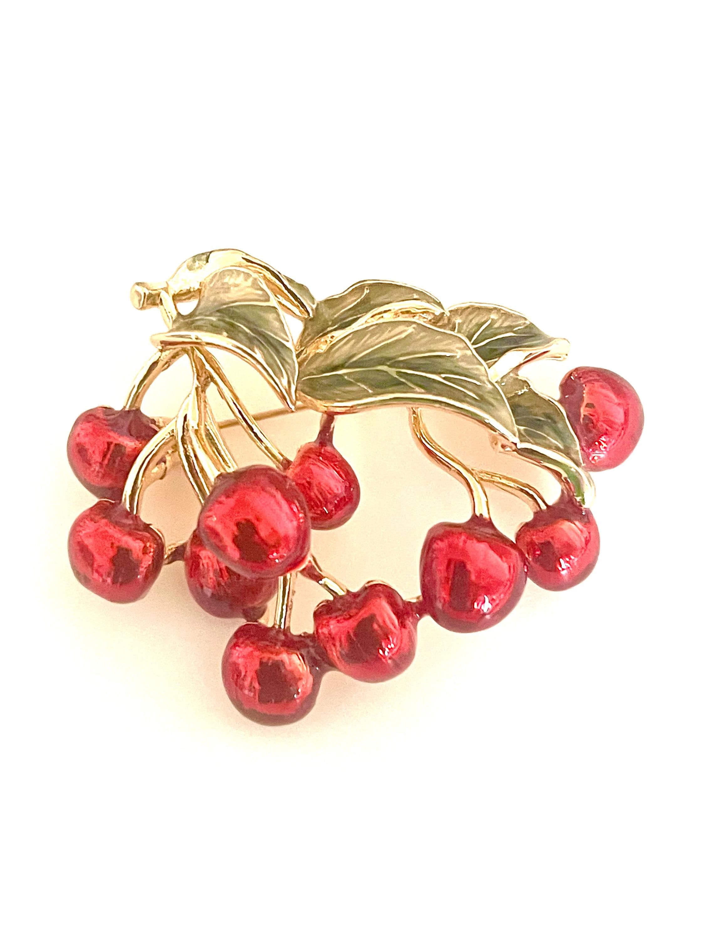Cherry Brooch - Etsy