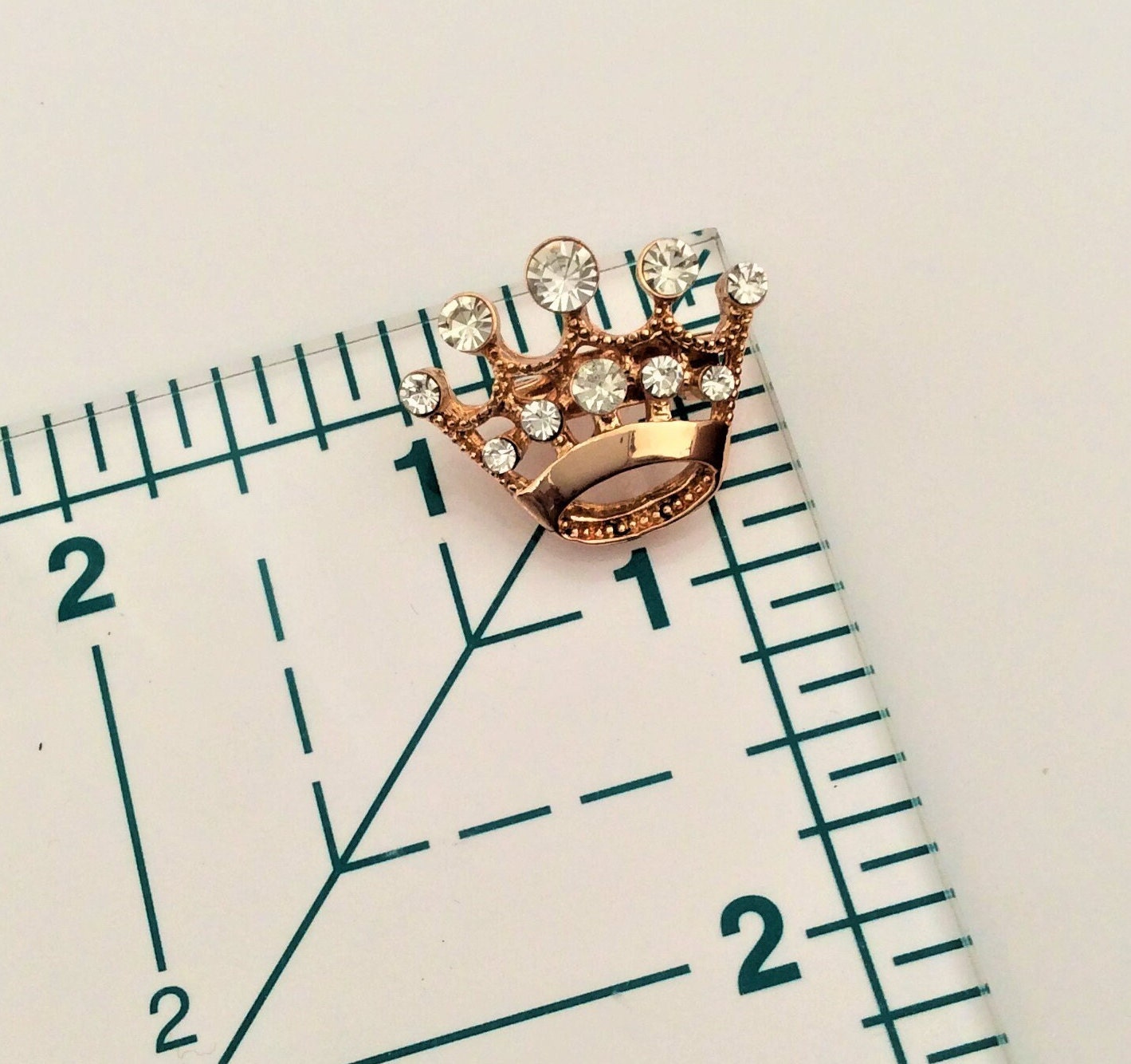 Gold Rhinestone Crown Brooch Pin Jewelry - Princess Crown Brooch Pin ...