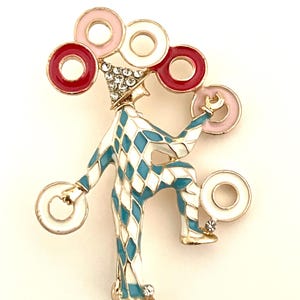 Clown Circus enamel brooch pin jewelry FN21