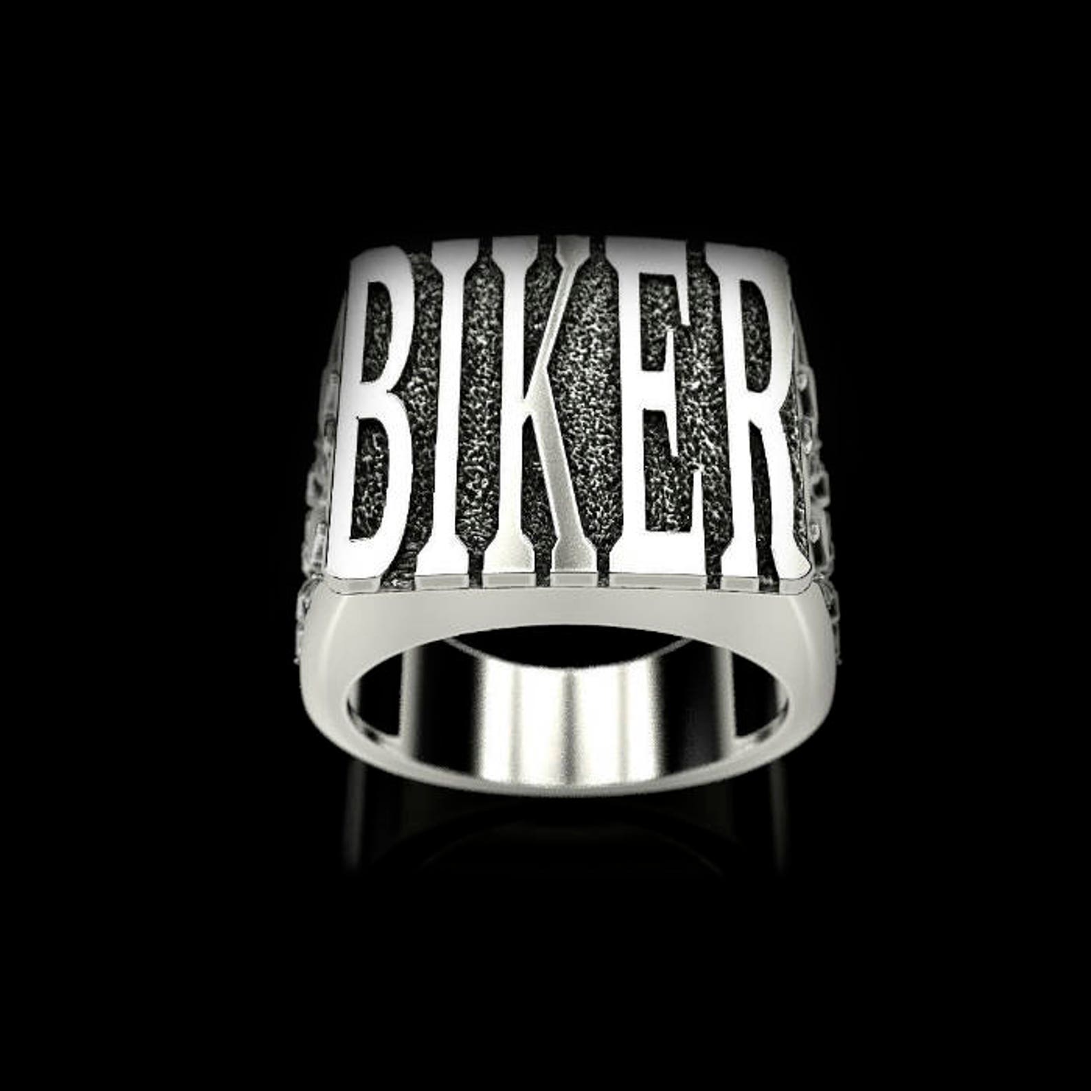 Ring Biker. Silver ring. Man ring. Gift for him. Etsy