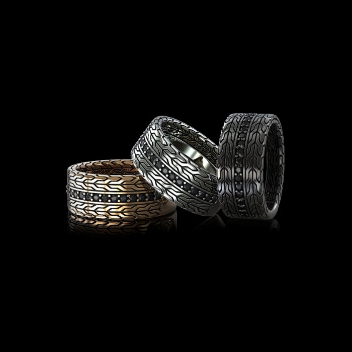 Ring Protector. 14 К Gold or silver 925 ring. Man Etsy