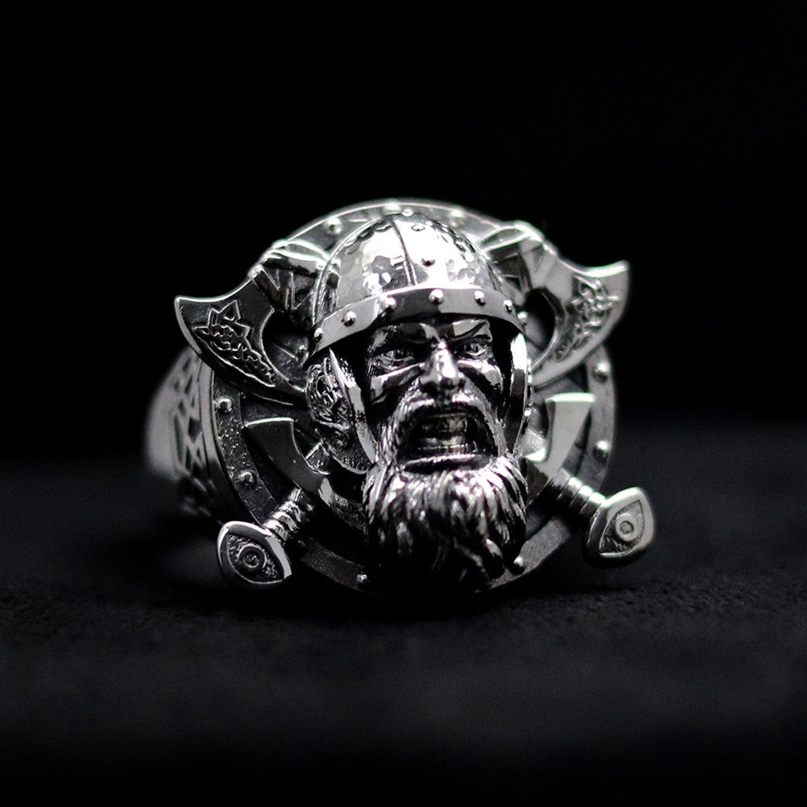 Ring Viking. Silver ring. Men's rings. Silver viking. Etsy