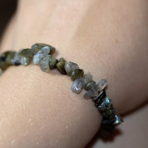 Element of Zen Labradorite Bracelet | Labradorite Crystal Bead Bracelets | Healing Crystals Labradorite | Labradorite Gemstone Anklet |
