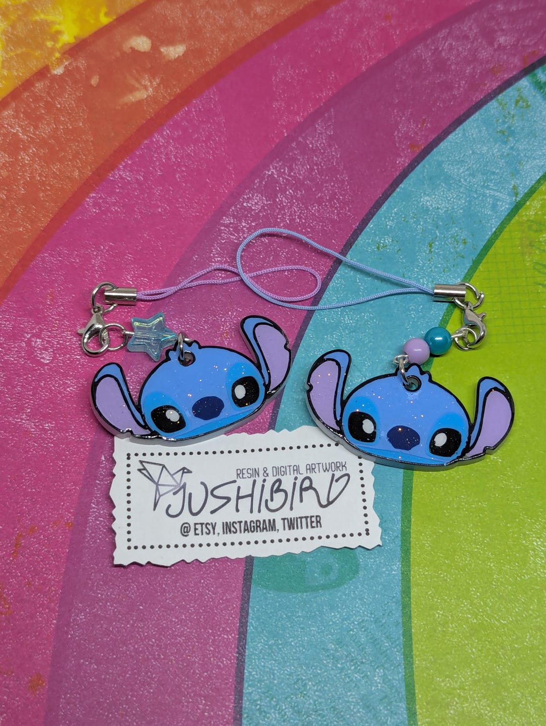 Blue Alien Phone Strap Keychain - Etsy