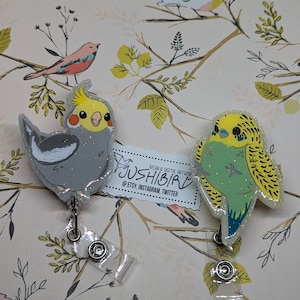 Pet Bird Parrot Badge Reel