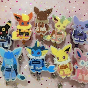Eeveeloution in Kimono Badge Reel