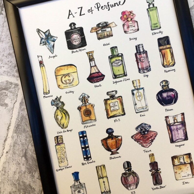Perfume AZ Print Perfume Lover Gift Perfume Gift for a Etsy UK