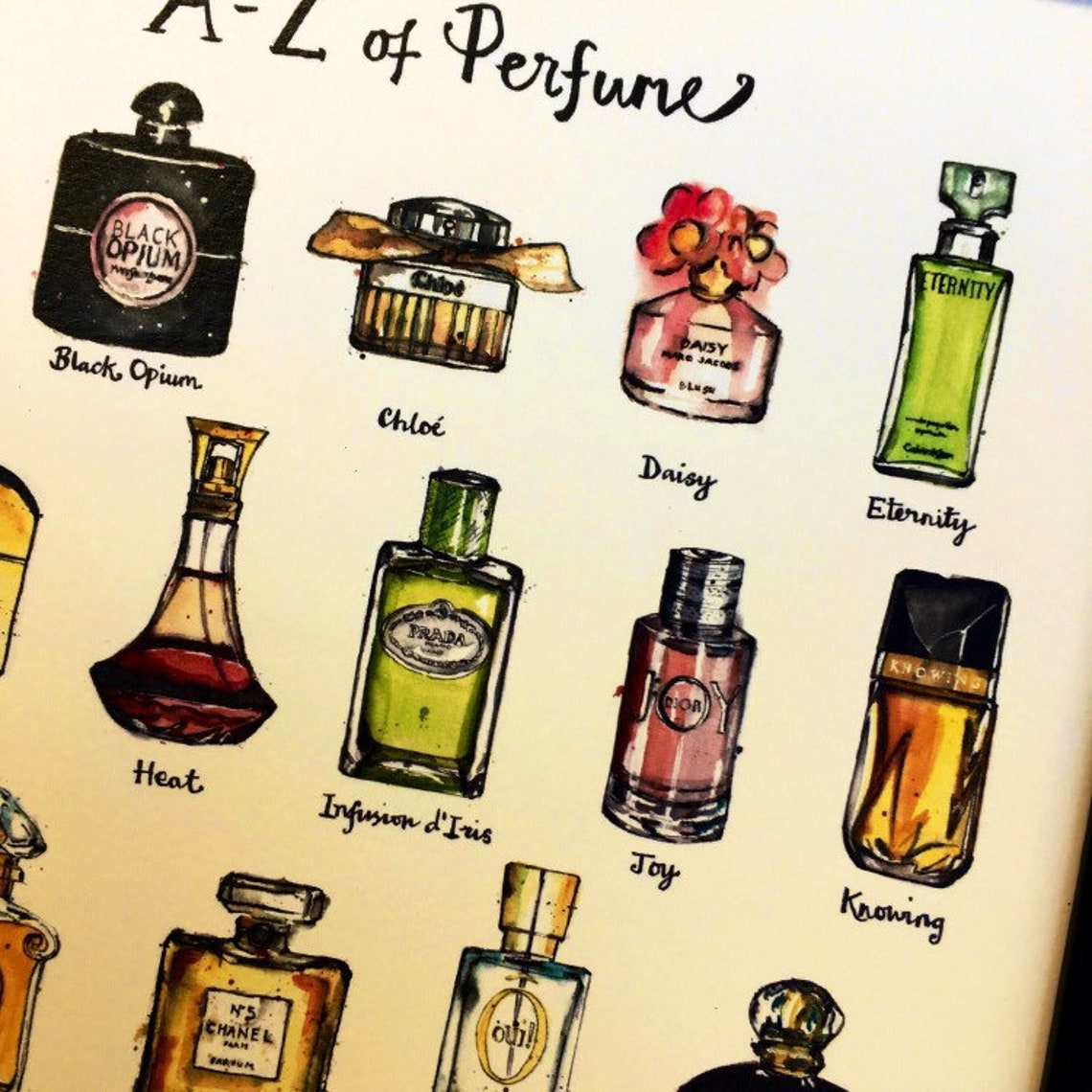 Perfume AZ Print Perfume Lover Gift Perfume Gift for a Etsy