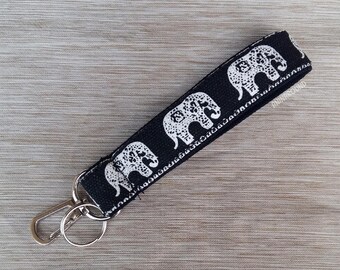 Elephant Wide Head Ears Charm Pendant Keychain Key Chain