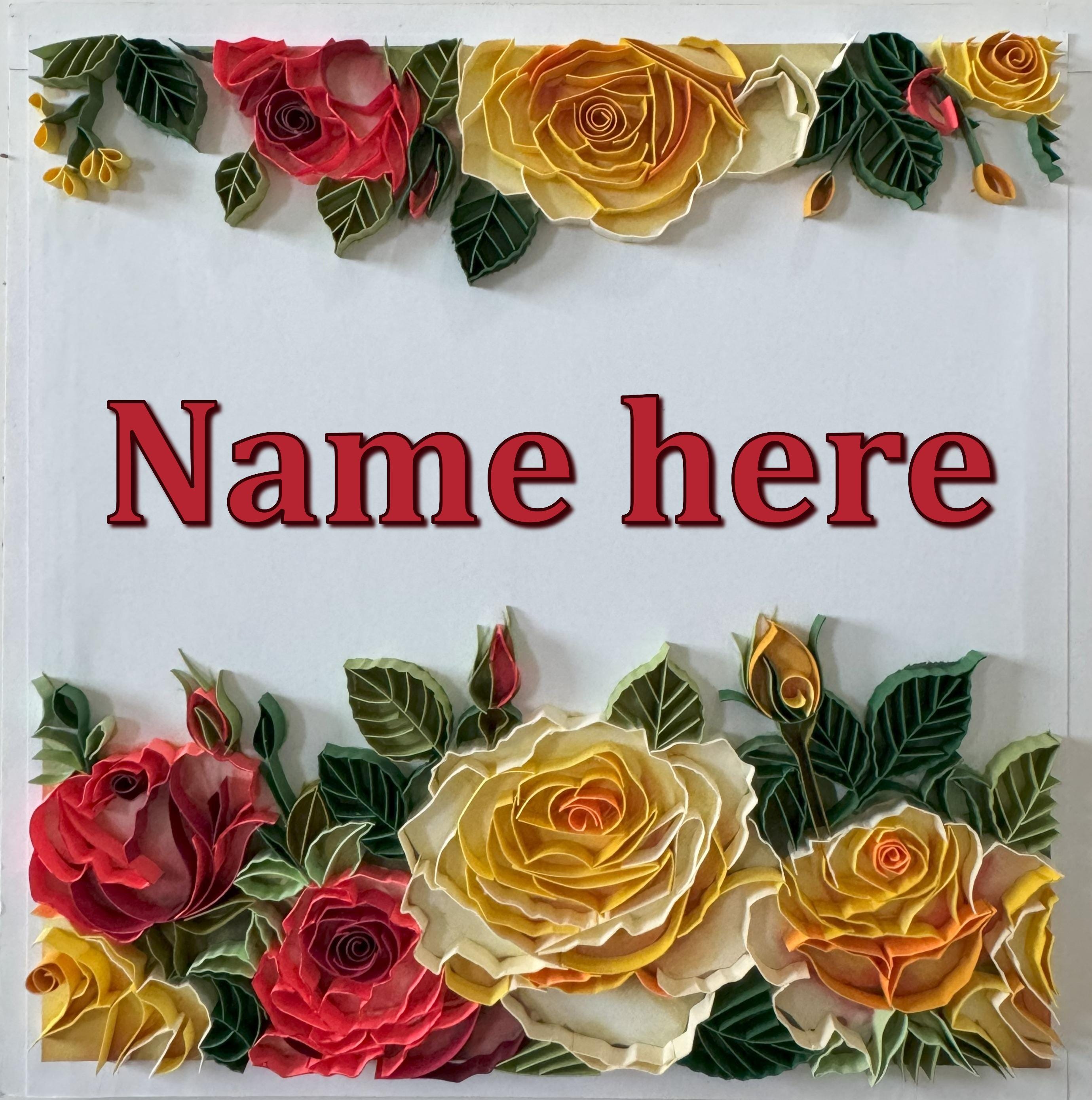 Personalized Quilled Paper Name Frame: 3D Shadow Box Custom Name Art - Etsy