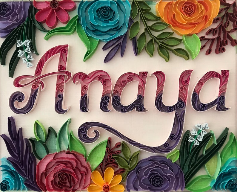 Custom Personalized Quilled Name Art - Unique Handcrafted Designs for ...