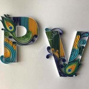 Personalized Quilled Monogram Initial – Custom Handmade Wall Art & Gift