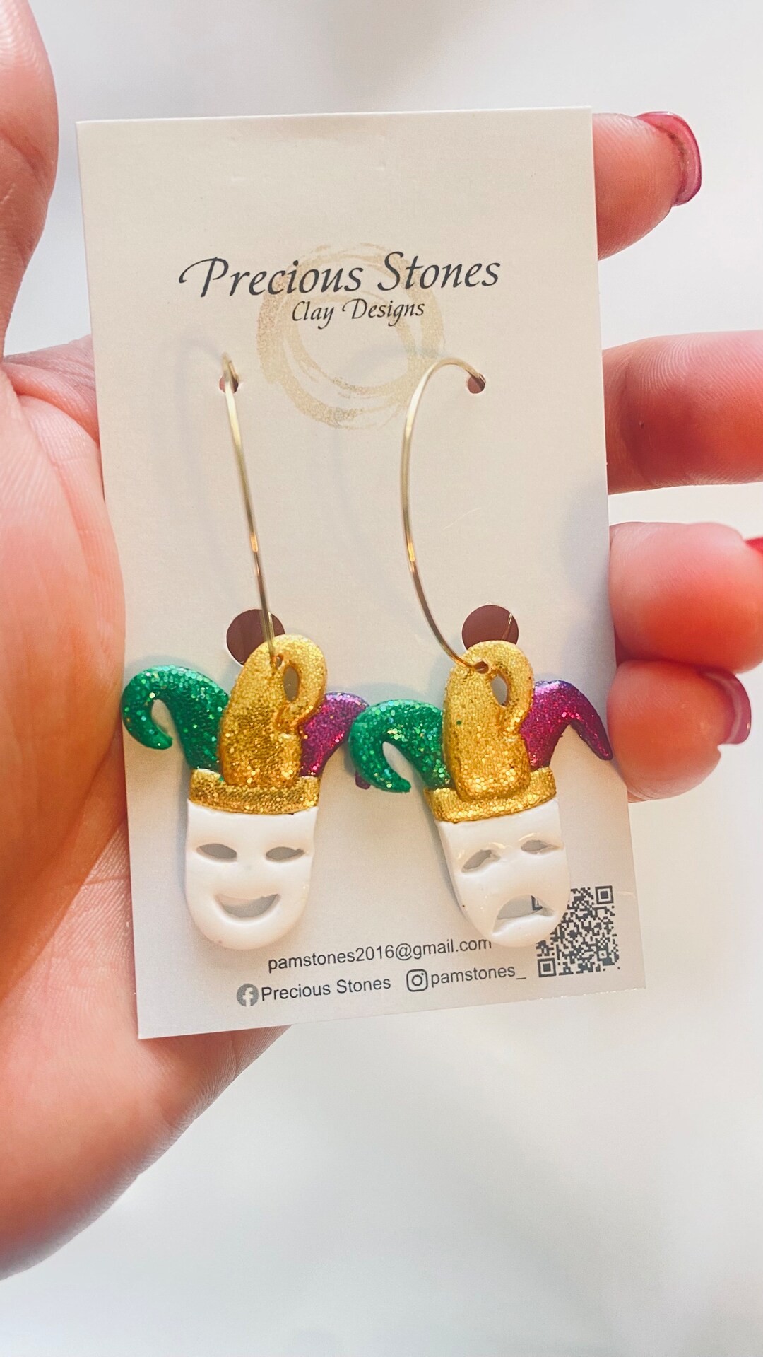 Mardi Gras Earrings King Cake Cake Baby Jewelry, King Cake Baby