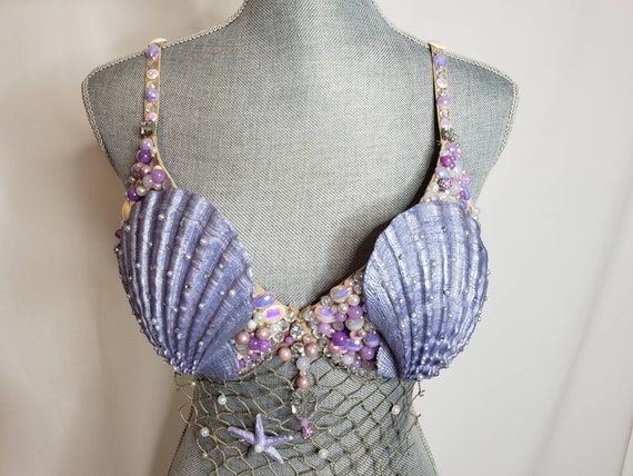 Soutien Gorge Haut Sirene Dinspiration Ariel Violet Clair Etsy France