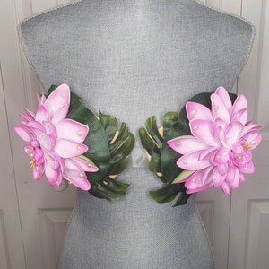 Swimmable Made-to-Order Lotus Lily Pad Mermaid Top, (Peter Pan-inspired). This listing is without the netting halter.