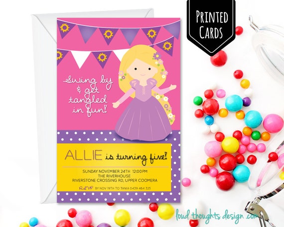 rapunzel birthday invitations tangled