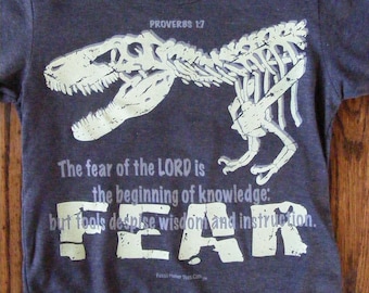Christian T-Shirt for Youth/FEAR (glows in the dark)