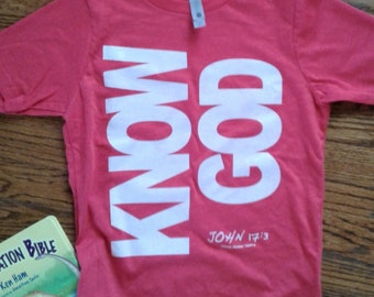 Christian T-Shirt Youth/ KNOW GOD