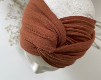 Bandeau en mousseline « C A R A M E L » à nouer soi-même Bandeau turban Foulard pour femme