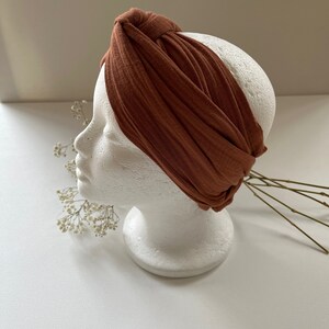 Musselin Haarband C A R A M E L zum selber Binden Bindehaarband Turbanband Kopftuch Damen Bild 4