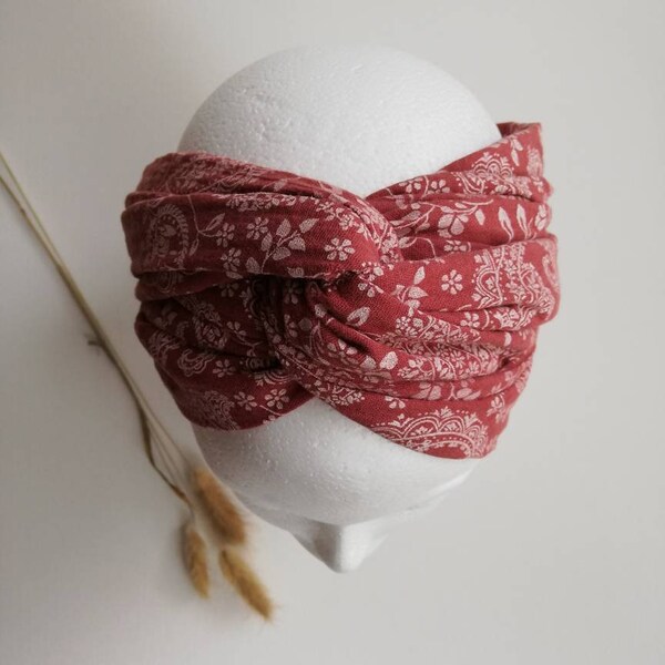 Mousseline haarband om zelf te knopen haarband tulband band hoofddoek dames