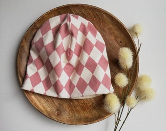 Beanie H A R L E K I N for baby child girls, hat spring, double layered