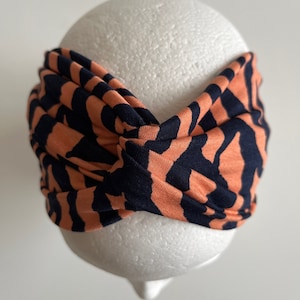 Hairband &quot;N E O L E O&quot; made of viscose jersey for tying turban ladies yellow pink