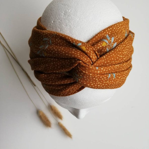 Mousseline haarband om zelf vast te knopen, tulbandband, hoofddoek voor dames