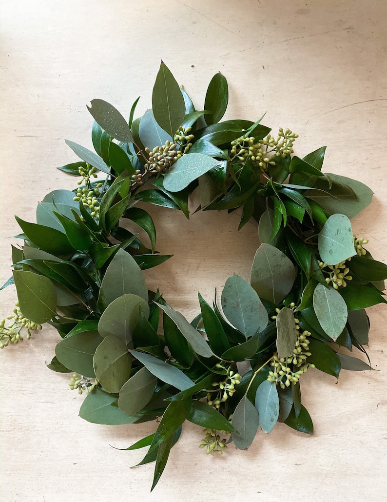 Fresh Greenery Wedding Centerpieces Round for Table Etsy