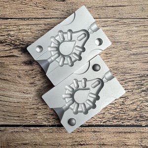 Lead fishing weight molds GrippaD 60 g. 2.11 oz fishing aluminum mold