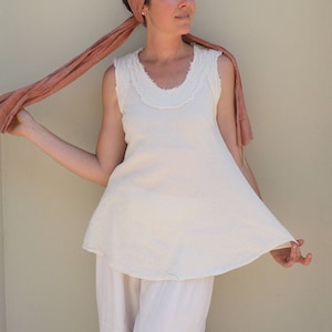 Women's Gauze Cotton Tank | Breathable and Lightweight Top | Natural Eco-Friendly Cotton | Fall Top | School, Work and Fun with Friends