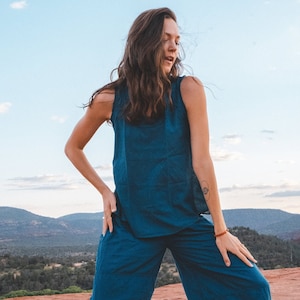 Women&#39;s Gauze Cotton Tank | Breathable and Lightweight Top | Natural Eco-Friendly Cotton | Fall Top | School, Work and Fun with Friends