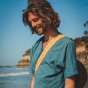 Men&#39;s Woven Tee | Natural Weightless Cotton Freedom | Radiate Strength in Softness